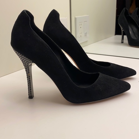 Jean-michel Cazabat Shoes - Jean Michel Cazabat Black Jeweled Stiletto Pumps